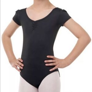 NWT Danskin Ballet Dance Leotard Black girl sz6 S